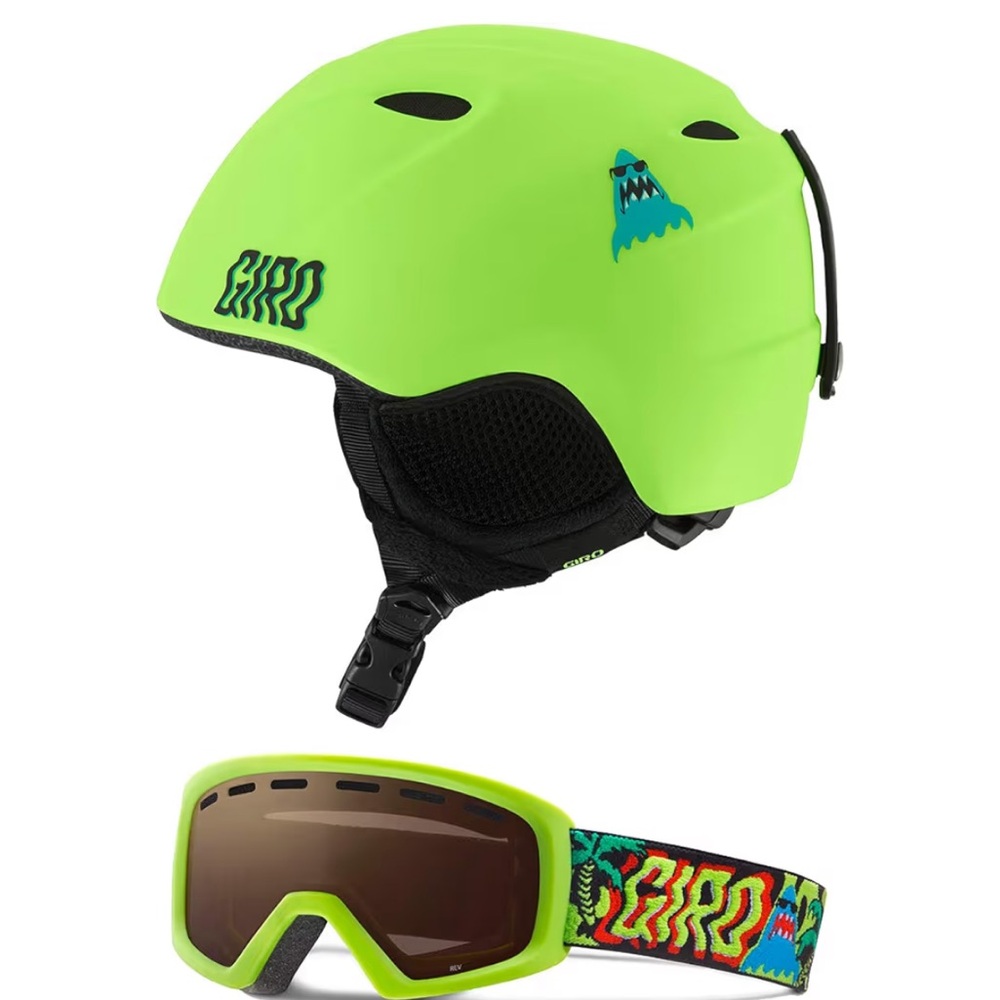 Giro Slingshot Kids Snowboard Ski Helmet Goggle Combo  M/L (52-55.5cm)